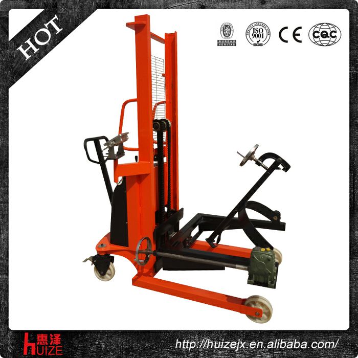 半電動稱重油桶車（夾鐵桶，手搖翻轉(zhuǎn)倒料）
